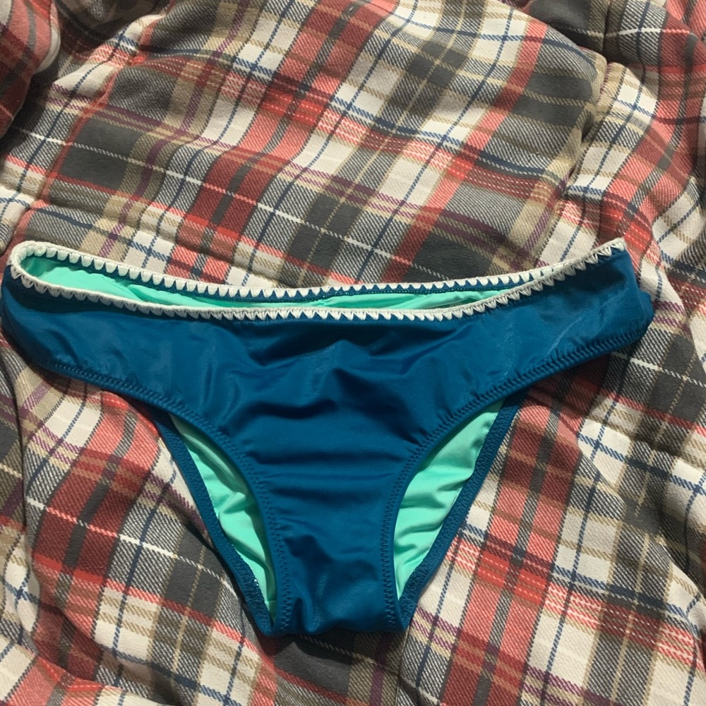 Blue bathing suit bottoms